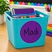 Table Spots Minis Complete Erase Dry Erase Classroom Organization Labels, 10 Pack Reusable 6" Premium PET Circles for Teachers, Student Desk Labels, Learning Centers & Classroom Management