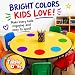 Large 12 Inch Table Dots Dry Erase Circles Spots for Classroom Teachers | 10 Pack | 5 Colorful Stickers | Removable Desktop Whiteboard White Board Tabletop Must Have