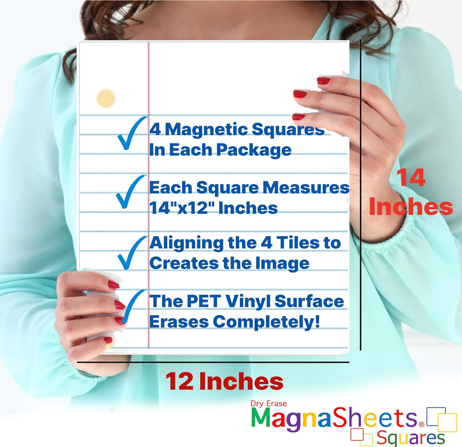 MagnaSheets Squares | 4 Panel Notebook Paper 22x28 Inches