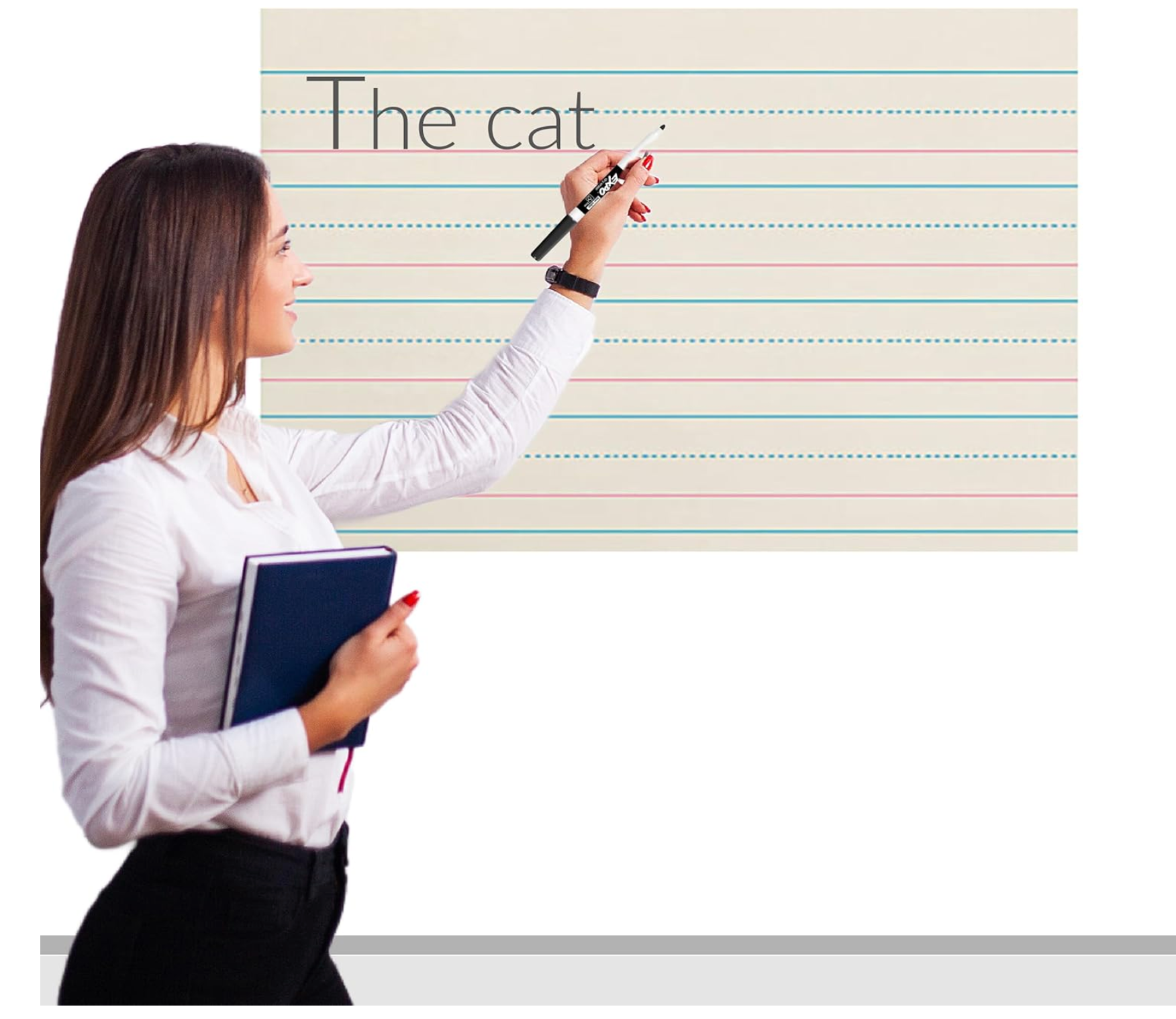 MagnaSheet Squares | 4 Panel Jumbo Magnetic Dry Erase Handwriting Paper