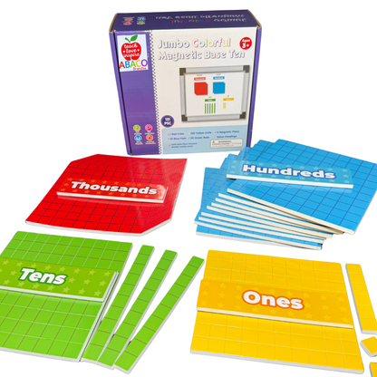 MAGNA-BLOCKS - Magnetic Base Ten Blocks Set for Math Learning, Manipulatives