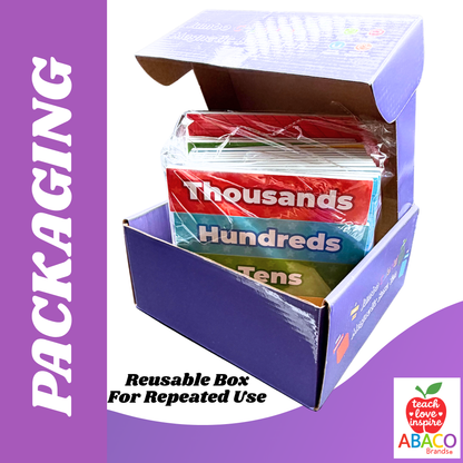 MAGNA-BLOCKS - Magnetic Base Ten Blocks Set for Math Learning, Manipulatives