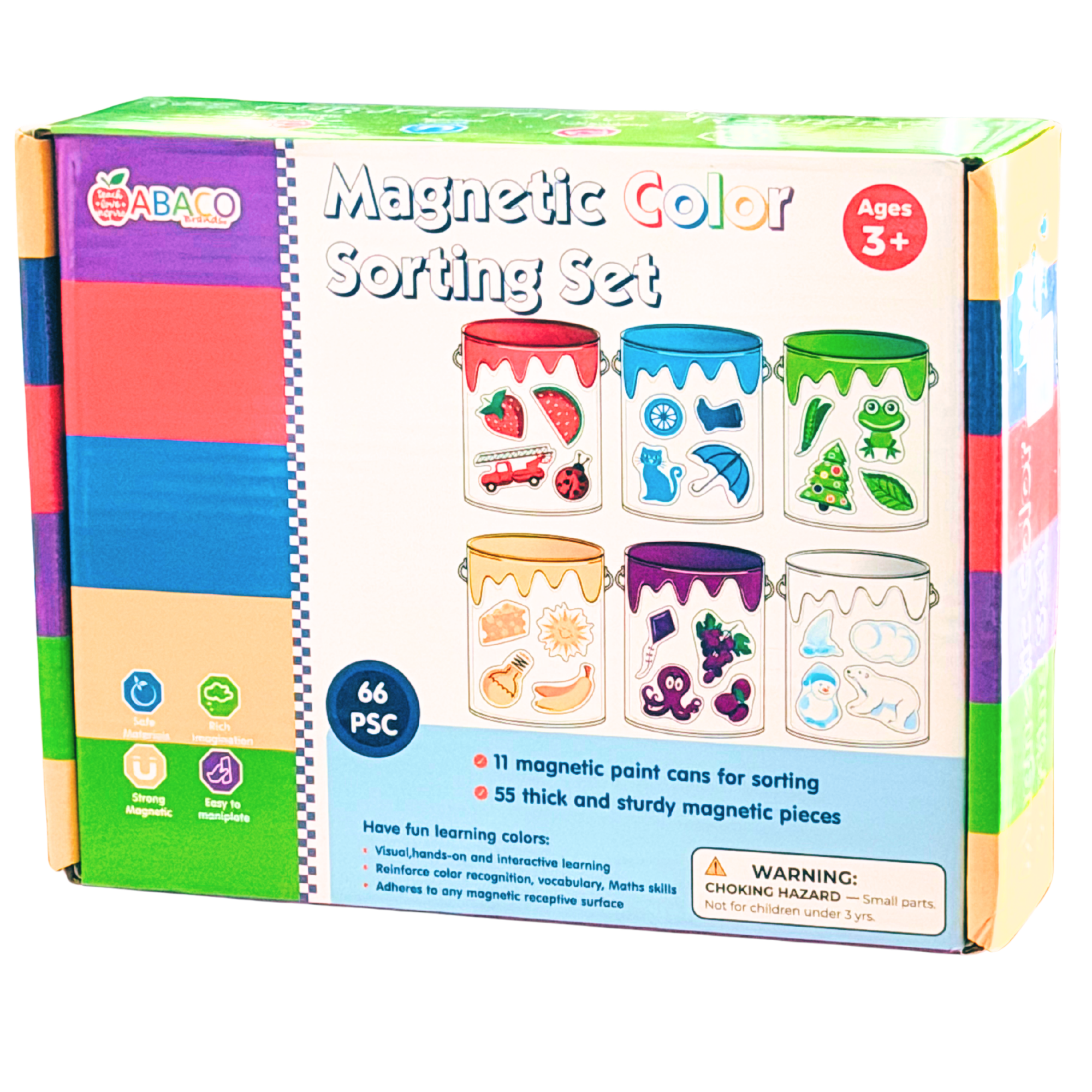 Magnetic Paint Can Color Sorting