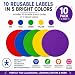 Table Spots Minis Complete Erase Dry Erase Classroom Organization Labels, 10 Pack Reusable 6" Premium PET Circles for Teachers, Student Desk Labels, Learning Centers &amp; Classroom Management