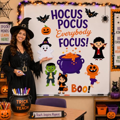 Hello Hallway Classroom Door Decorations for Teachers Seasonal Holiday 4-Pack Value | Peel &amp; Stick Reusable Door &amp; Whiteboard Decor | Preschool Pre-K Kindergarten | Teacher Supplies