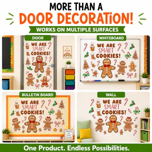 Hello Hallway Classroom Door Decorations for Teachers Seasonal Holiday 4-Pack Value | Peel &amp; Stick Reusable Door &amp; Whiteboard Decor | Preschool Pre-K Kindergarten | Teacher Supplies