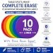 Table Spots Minis Complete Erase Dry Erase Classroom Organization Labels, 10 Pack Reusable 6" Premium PET Circles for Teachers, Student Desk Labels, Learning Centers &amp; Classroom Management