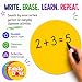 Large 12 Inch Table Dots Dry Erase Circles Spots for Classroom Teachers  | 10 Pack | 5 Colorful Stickers | Removable Desktop Whiteboard White Board Tabletop Must Have