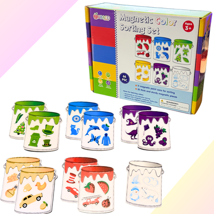 Magnetic Paint Can Color Sorting
