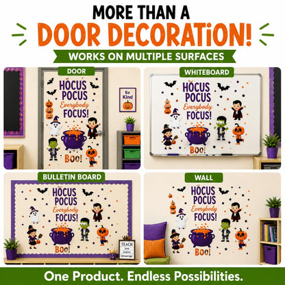 HELLO HALLWAY Classroom Door Decorations for Teachers, Halloween Theme | Reusable Peel &amp; Stick Classroom Door Decor Kit | Preschool, Pre-K &amp; Kindergarten Classroom Decor | Teacher Supplies