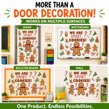 Hello Hallway Classroom Door Decorations for Teachers, Christmas | Reusable Peel &amp; Stick Door &amp; Whiteboard Decor Kit | Preschool Pre-K Kindergarten Classroom Decor | Teacher Supplies