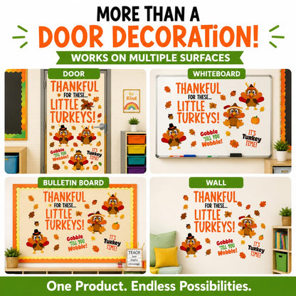 Hello Hallway Classroom Door Decorations for Teachers, Thanksgiving | Reusable Peel &amp; Stick Door &amp; Whiteboard Decor Kit | Preschool Pre-K Kindergarten Classroom Wall Decor