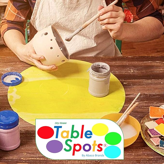 The Original TABLE SPOTS for Teachers | 10 PACK PET Vinyl - Complete Erase!