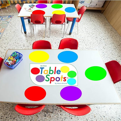 The Original TABLE SPOTS for Teachers | 10 PACK PET Vinyl - Complete Erase!