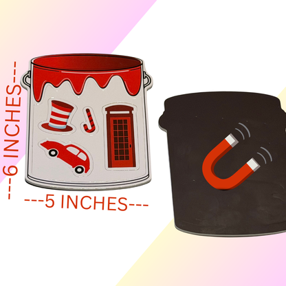 Magnetic Paint Can Color Sorting
