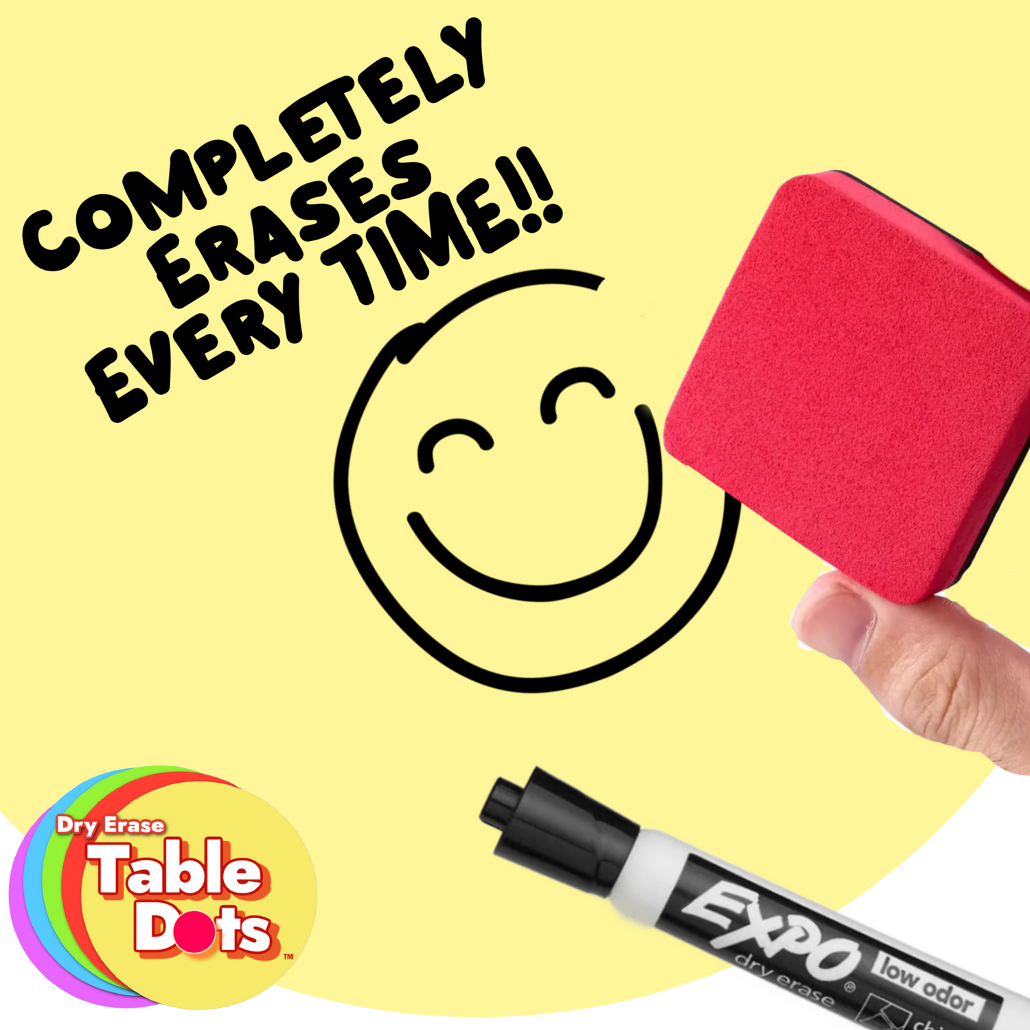 TABLE DOTS for Teachers 30 PACK | 12&quot; PVC Vinyl Stickers, 5 Colors