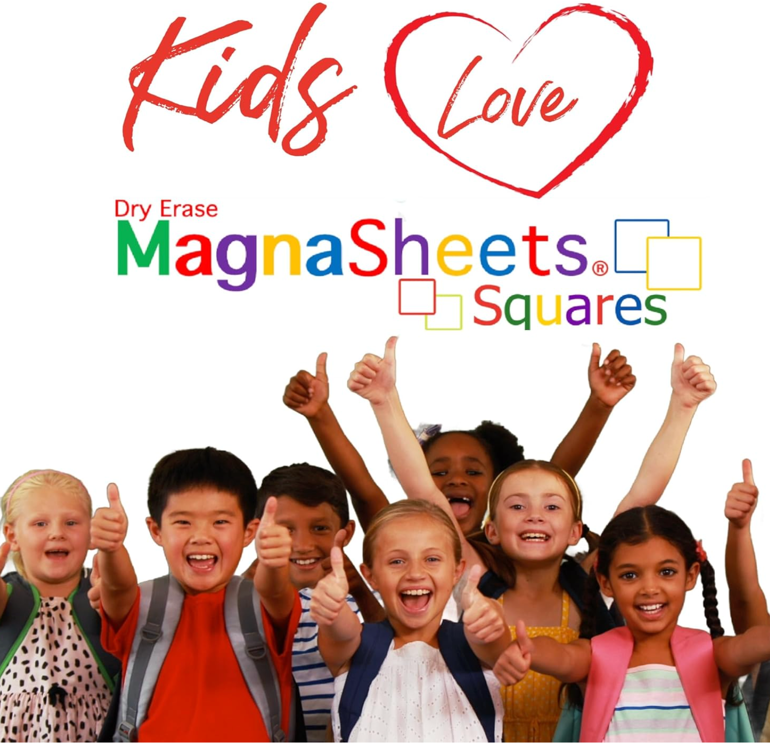 MagnSheet Squares Jumbo Magnetic Dry Erase Classroom Calendar | 4 Panels