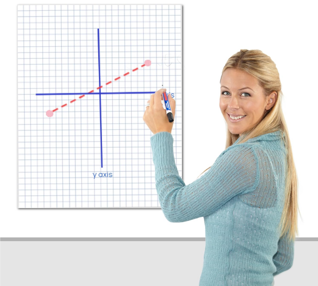 MagnaSheet Squares | 4 Panel Jumbo Graph Paper 22x28 Inches