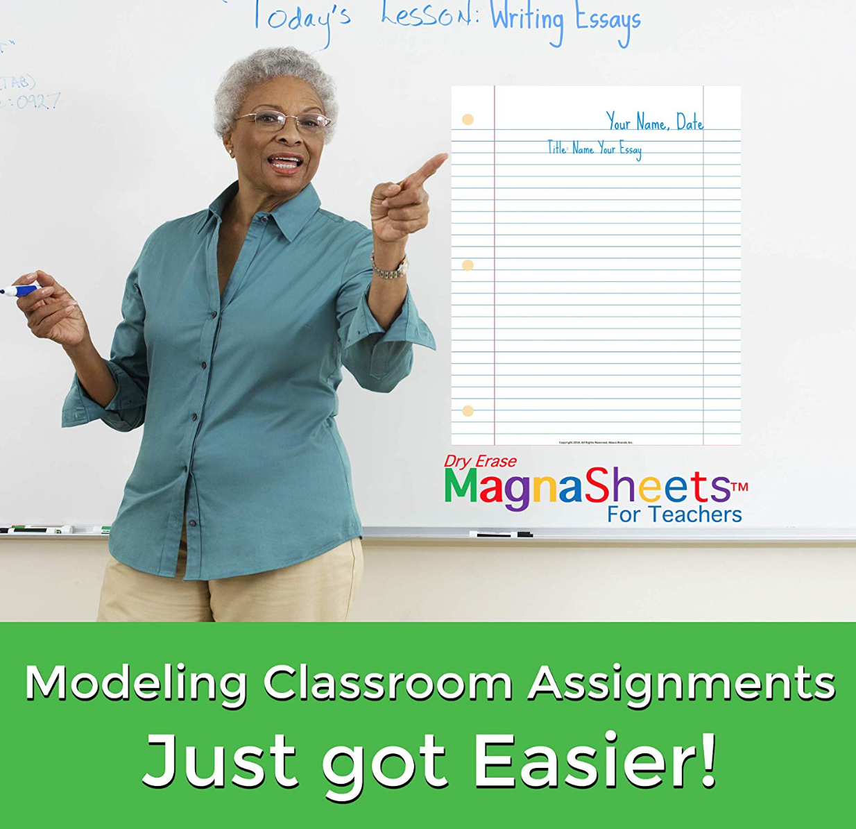 MagnaSheets - Jumbo Sized Magnetic Notebook Paper 22x28 Inches